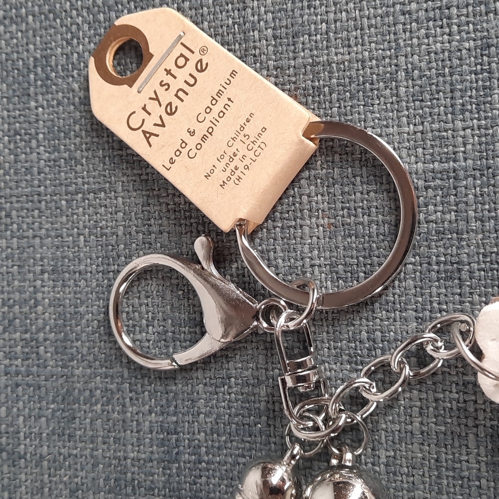 Chicken Hen Crystal Rhinestone Keychain Purse Charm Backpack Clip Gift - Picture 4 of 4